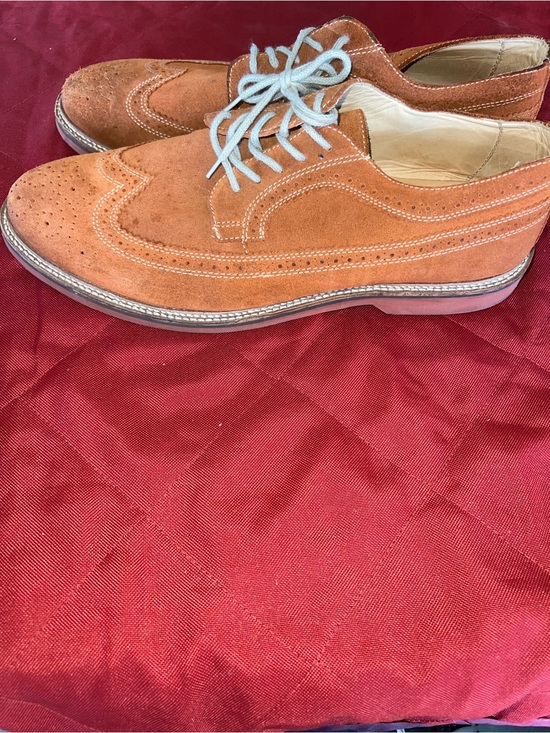 Mens Nordstrom 1901 Tan Suede Oxford Shoes Size 13 EUC main image 10
